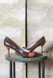 Décolleté Gyn di Greige Damier nuance stagionale Choco-Burnt da Donna