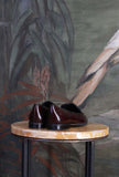 Mocassino Venice di Greige di colore shiny wine in pelle da donna