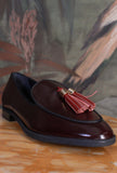 Mocassino Venice di Greige di colore shiny wine in pelle da donna