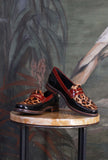 Mocassino Bristol Pony della Greige di colore Burgundy in pelle da donna