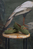 Mocassino driver della Maison Greige modello Coimbra nuanche Avocado da Donna