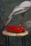 Mocassino driver della Maison Greige nuovo modello Coimbra Bow color Cherry