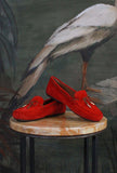Mocassino driver della Maison Greige nuovo modello Coimbra Bow color Cherry