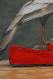 Mocassino driver della Maison Greige nuovo modello Coimbra Bow color Cherry