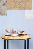 Greige Shoes Donna Slingback Clara 025 Bicolor Acqua Nude