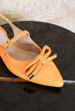 slingback di greige color giallo ocra per la stagione primavera estate 2024