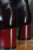 Stivaletto Morsetto Très Chic della Greige di colore Wine da donna
