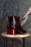 Stivaletto Morsetto Très Chic della Greige di colore Wine da donna