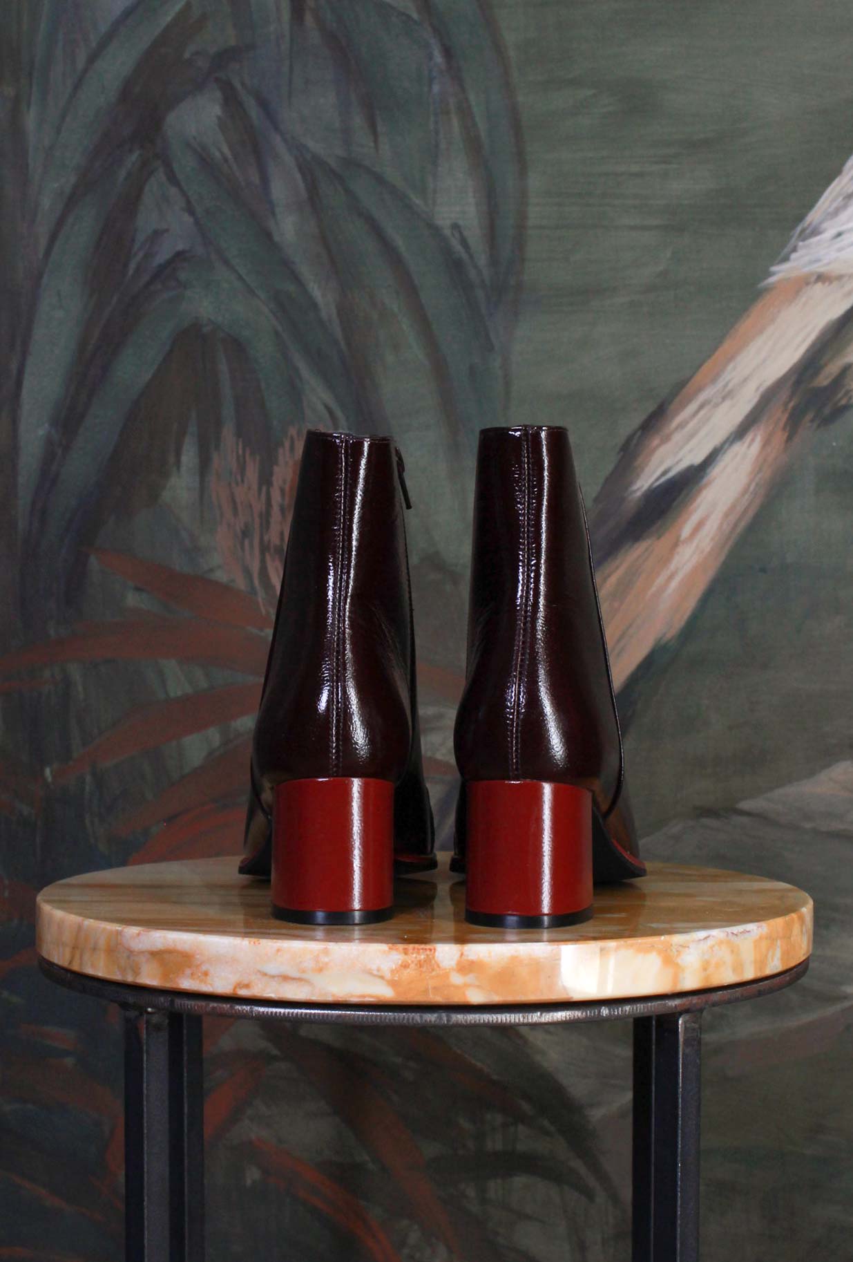 Stivaletto Morsetto Très Chic della Greige di colore Wine da donna