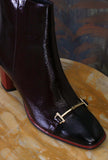 Stivaletto Morsetto Très Chic della Greige di colore Wine da donna