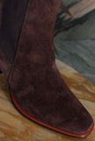 Stivaletto Chelsea Soft Suede di Greige di colore Rust Brown da Donna
