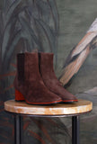 Stivaletto Chelsea Soft Suede di Greige di colore Rust Brown da Donna