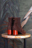 Stivaletto Chelsea Soft Suede di Greige di colore Rust Brown da Donna