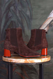 Stivaletto Chelsea Soft Suede di Greige di colore Rust Brown da Donna