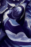 Sciarpa in lana di inoui editions fantasia Chatou winter Blue dimensione 100x190 cm