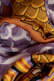 Sciarpa in lana di Inoui Editions in fantasia Freres color Yellow e lilla dimensione 70 x 190 cm