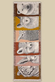 Sciarpa in lana di Inoui Editions in fantasia Freres color natural dimensione 70 x 190 cm
