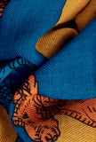 Sciarpa in lana di inoui editions fantasia magnus yellow dimensione 100x190 cm