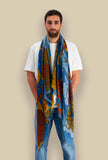 Sciarpa in lana di inoui editions fantasia magnus yellow dimensione 100x190 cm