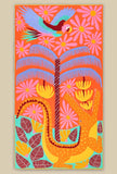 Sciarpa in cotone ultrafine 100x190 di inoui editions stampa mangrove pastel ss24