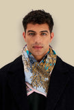 Foulard in cotone e seta di Inoui Edition dimensione 65x65 stampa magnus pastel