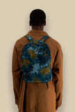 Zaino in poliestere rigenerato di inoui editions fantasia Fontainebleau Blue Navy