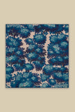 foulard quadrato in lana di inoui editions 100x100 cm fantasia fontainebleau color Blue