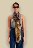 foulard quadrato in lana di inoui editions 100x100 cm fantasia fontainebleau color lilla