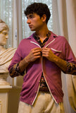 Irish Crone Knitwear Uomo Polo Camicia Violet