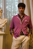Irish Crone Knitwear Uomo Polo Camicia Violet