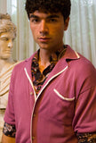 Irish Crone Knitwear Uomo Polo Camicia Violet