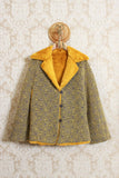 Cappa reversibile in eco-pelliccia e jacuqard by Justmine color Yellow Honey FW23