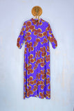 Justmine Donna Abito Chemisier Lucky Flowers Purple