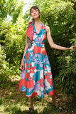 Abito Midi 60s Floral Pop