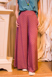 Pantalone Palazzo Rings Plum