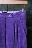 Pantalone Flare della Maison Justmine in velluto Corduro di color Purple da donna