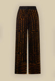 Pantalone Kanada Velvet Silk Zebra Decò Retrò 70 Aloe Twill Pura Seta