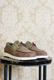 Mocassino barca da uomo summer boat di kjore project color block olive