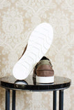 Mocassino barca da uomo summer boat di kjore project color block olive