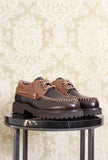 mocassino winter boat da uomo color brown di kjore project con suola ultralight