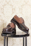 mocassino winter boat da uomo color brown di kjore project con suola ultralight