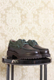 mocassino winter boat da uomo di kjore project color green con suola ultralight