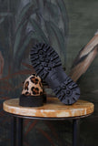 scarpa ingegnere da donna di kjore project realizzata in pregiato cavallino color leopard e suola extralight