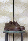 Scarpa Paraboot Engineer Echelon Kjore Project realizzata in pregiata pelle neozelandese oliata nella sofisticata tonalità Olive da Uomo