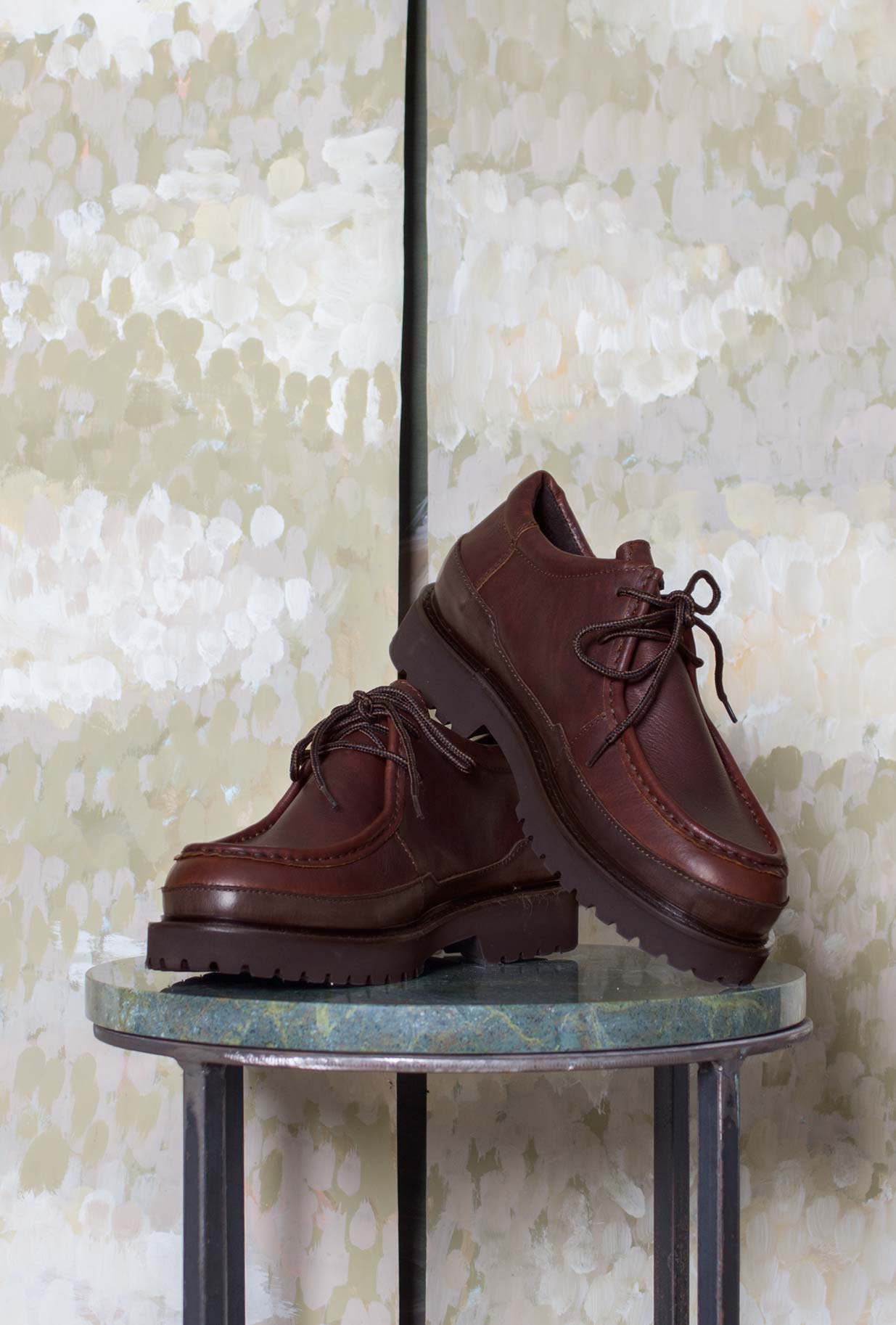Scarpa Paraboot Engineer Echelon è realizzata in pregiata pelle neozelandese nella sofisticata tonalità Cognac da Uomo