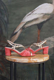 Slingback Fold della Maison La Belle suede color Coral da Donna
