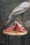 Slingback Fold della Maison La Belle suede color Coral da Donna