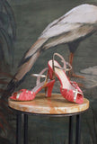 Slingback Plissé della Maison La Belle suede color Coral da Donna