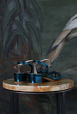 Sandalo granchio di la belle con tacco 035 color petrol metallizzato primavera estate 25