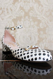 Slingback a pois black and white di La Belle tacco 035 ss24